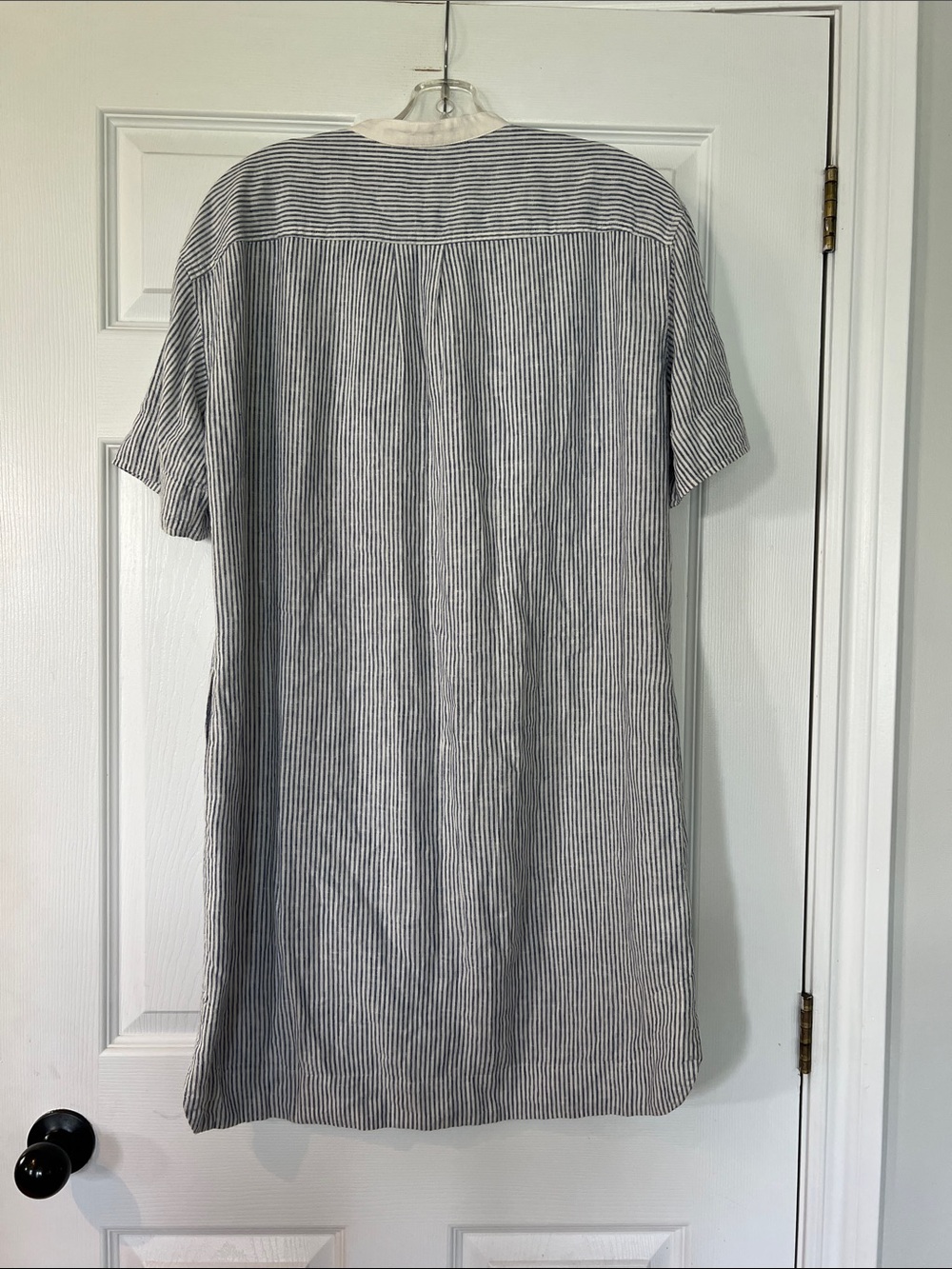 L.L. Bean Navy and White Striped Pullover Midi Dress - Picture 5 of 6